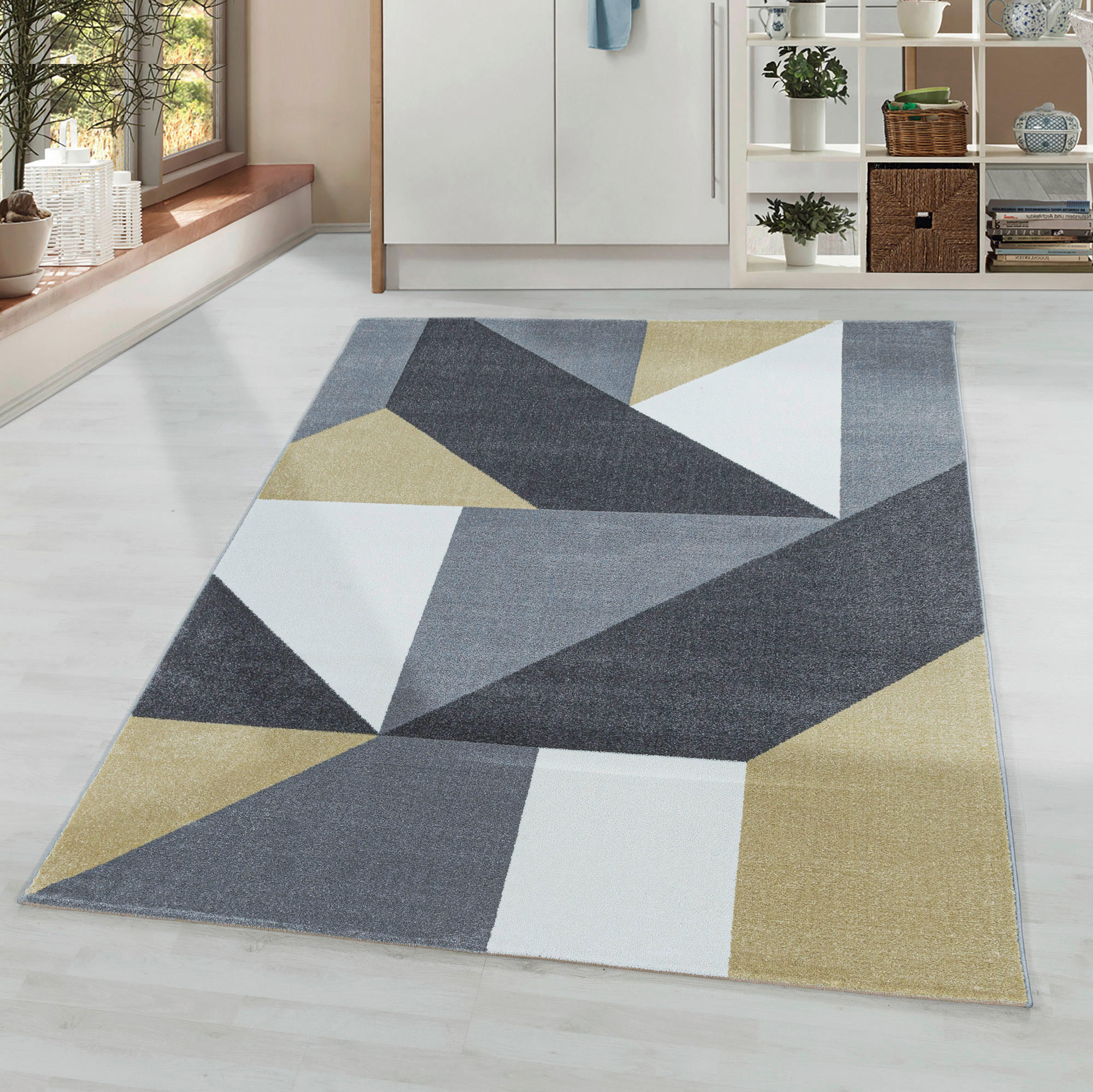 VÄVD MATTA 120/170 cm Ottawa 4205 gelb  - gul, Design, textil (120/170cm)