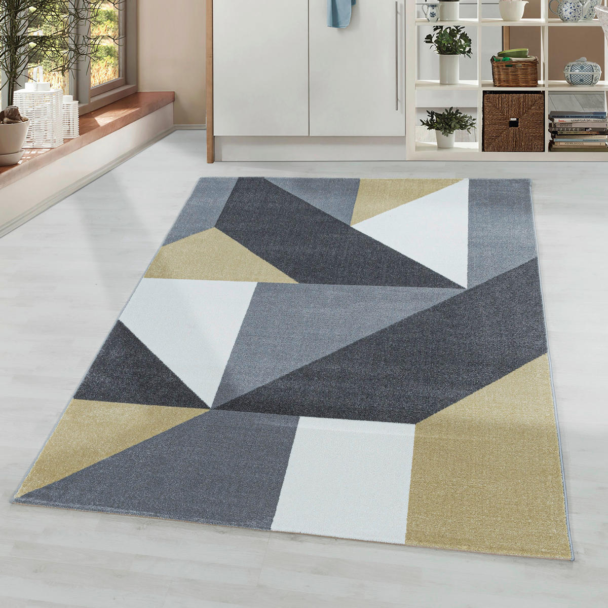VÄVD MATTA 120/170 cm Ottawa 4205 gelb  - gul, Design, textil (120/170cm)