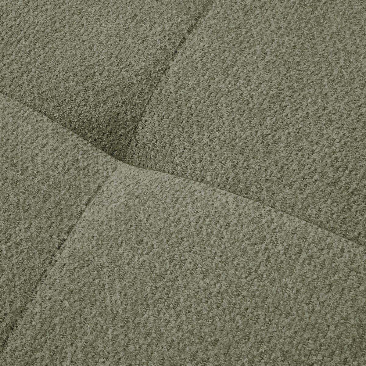 ECKSOFA in Chenille Olivgrün  - Schwarz/Olivgrün, Modern, Textil/Metall (182/290cm) - Hom`in