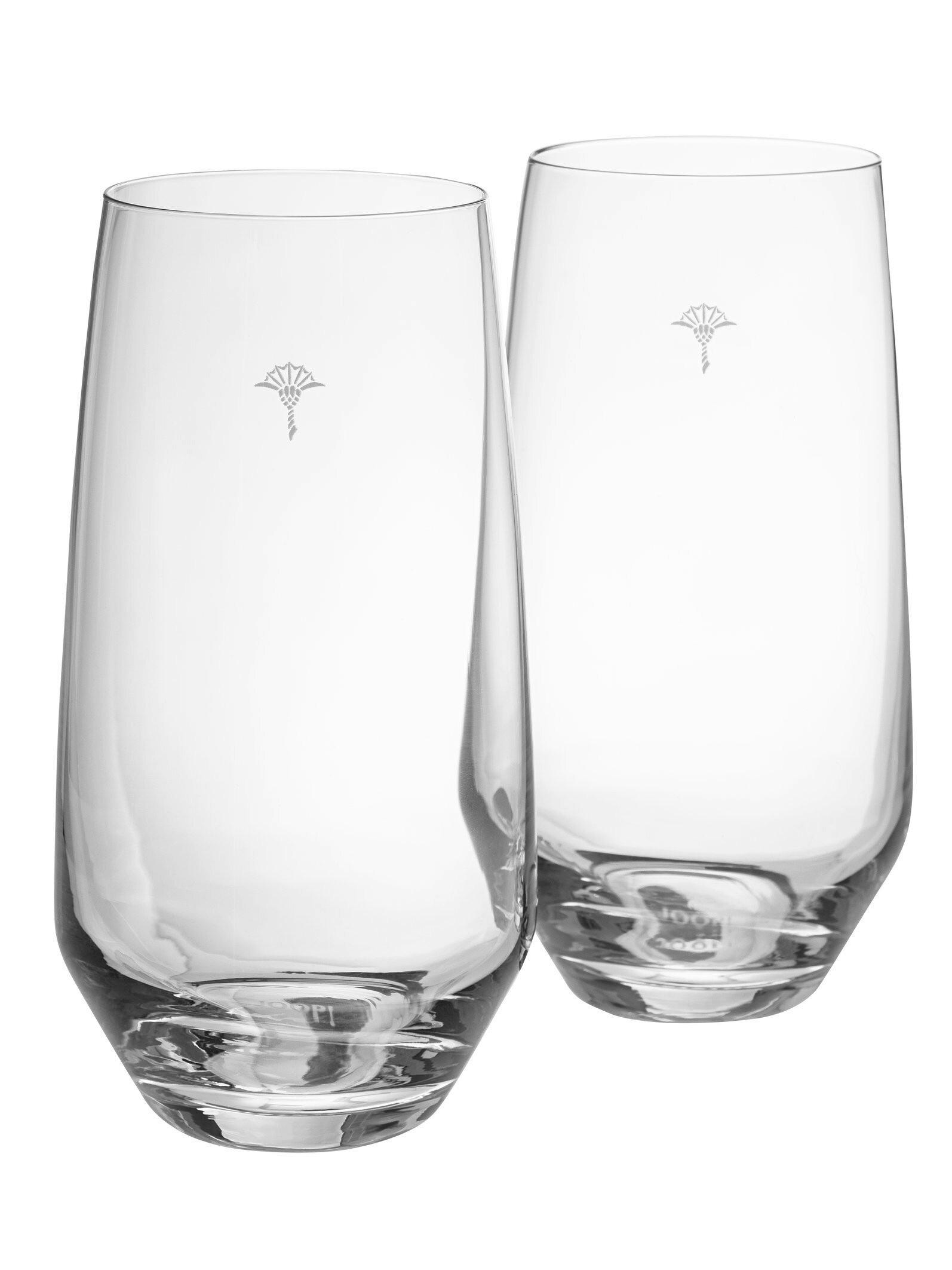 LONGDRINKGLAS Single Cornflower 460 ml 2-teilig  - Design, Glas (7,6/14,5cm) - Joop!
