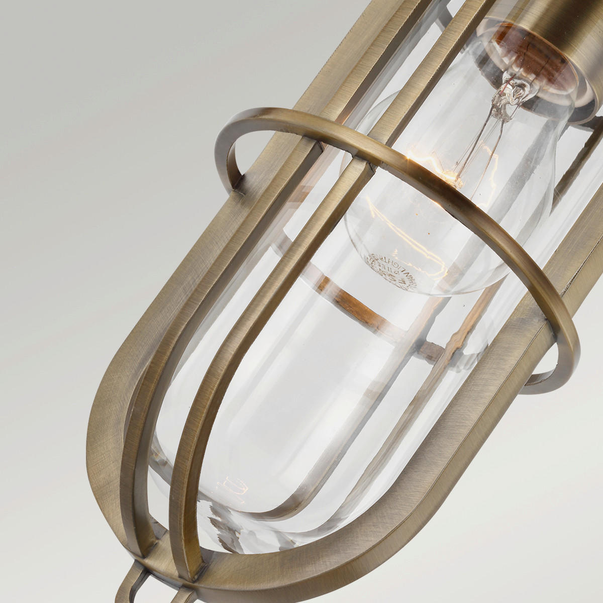 HÄNGELEUCHTE 14/45.3 cm    - Messingfarben, Konventionell, Glas/Metall (14/45.3cm) - Elstead Lighting