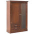 VITRINE in furniert, massiv Kirschbaum, Linde Nussbaumfarben - Chromfarben/Nussbaumfarben, LIFESTYLE, Glas/Holz (108/155/42cm) - Selva VITRINE in furniert, massiv Kirschbaum, Linde Nussbaumfarben - Chromfarben/Nussbaumfarben, LIFESTYLE, Glas/Holz (108/155/42cm) - Selva
