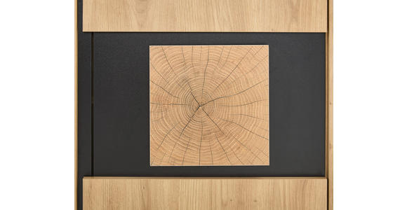 KOMMODE  in 110/78/40 cm  - Eichefarben/Schwarz, LIFESTYLE, Holzwerkstoff/Metall (110/78/40cm) - Xora