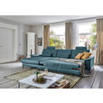 ECKSOFA  in Echtleder Blau  176/334 cm  - Blau/Schwarz, Design, Leder/Metall (176/334cm) - Dieter Knoll