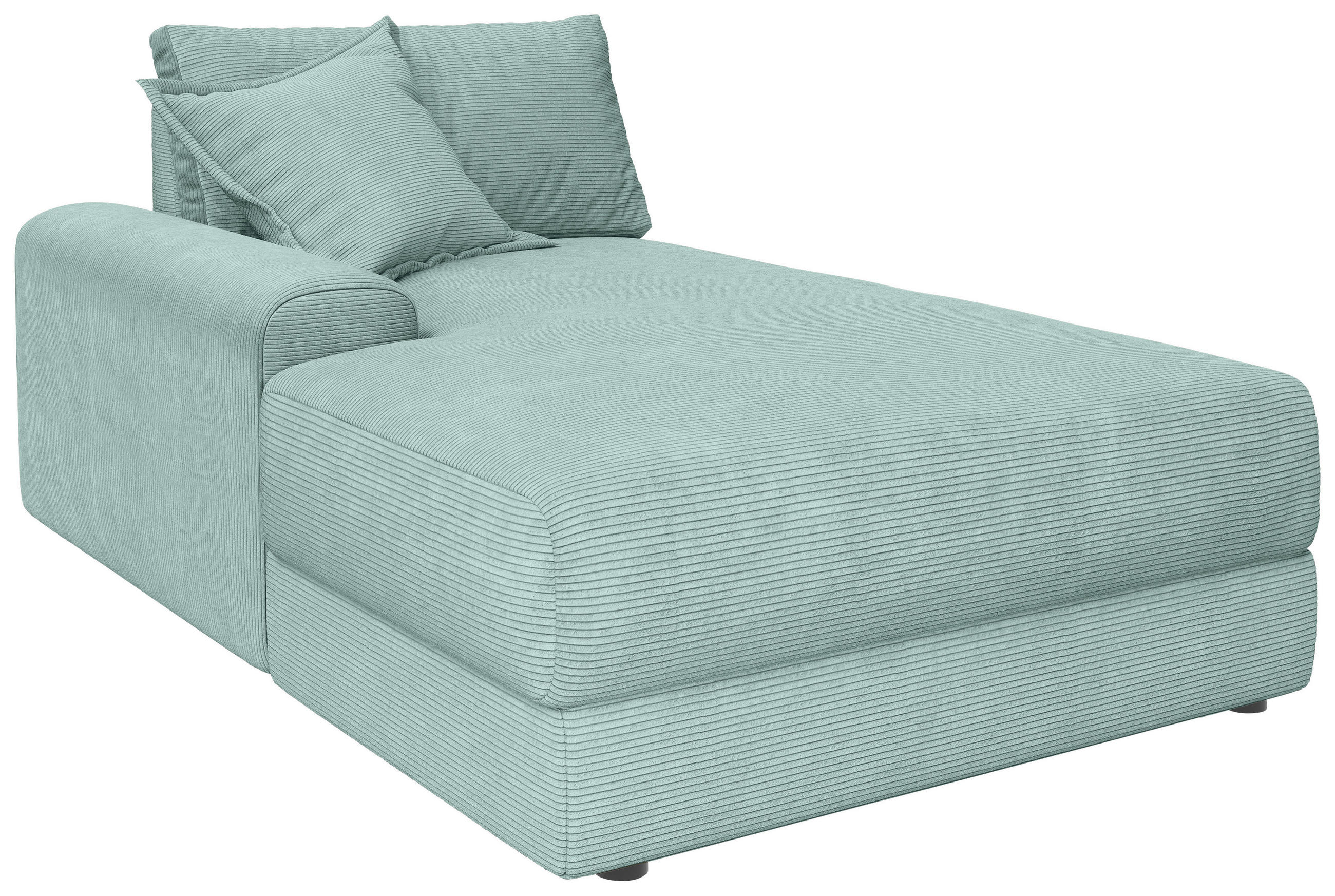 BIGSOFA Cord Salbeigrün  - Salbeigrün/Schwarz, Modern, Kunststoff/Textil (117/93/190cm) - Carryhome