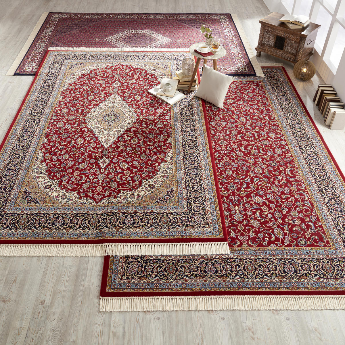 WEBTEPPICH 150/220 cm Isatis Keshan rot  - Rot, Lifestyle, Textil (150/220cm) - Cazaris
