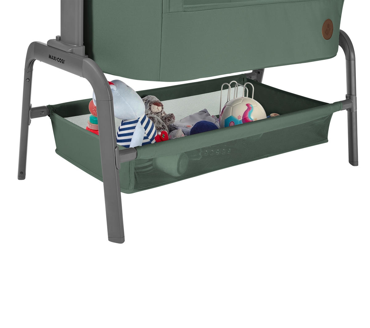 DODATNA POSTELJICA IORA 93/74,5/55 cm temno zelena  - temno zelena, Basics, kovina/umetna masa (93/74,5/55cm) - Maxi-Cosi