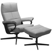 RELAXSESSELSET David beschichtet Relaxfunktion    - Hellgrau/Schwarz, Design, Holz/Textil (84/103/74cm) - Stressless