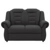 2-SITZER-SOFA in Lederlook Schwarz  - Schwarz, Konventionell, Kunststoff/Textil (145/102/101cm) - Livetastic
