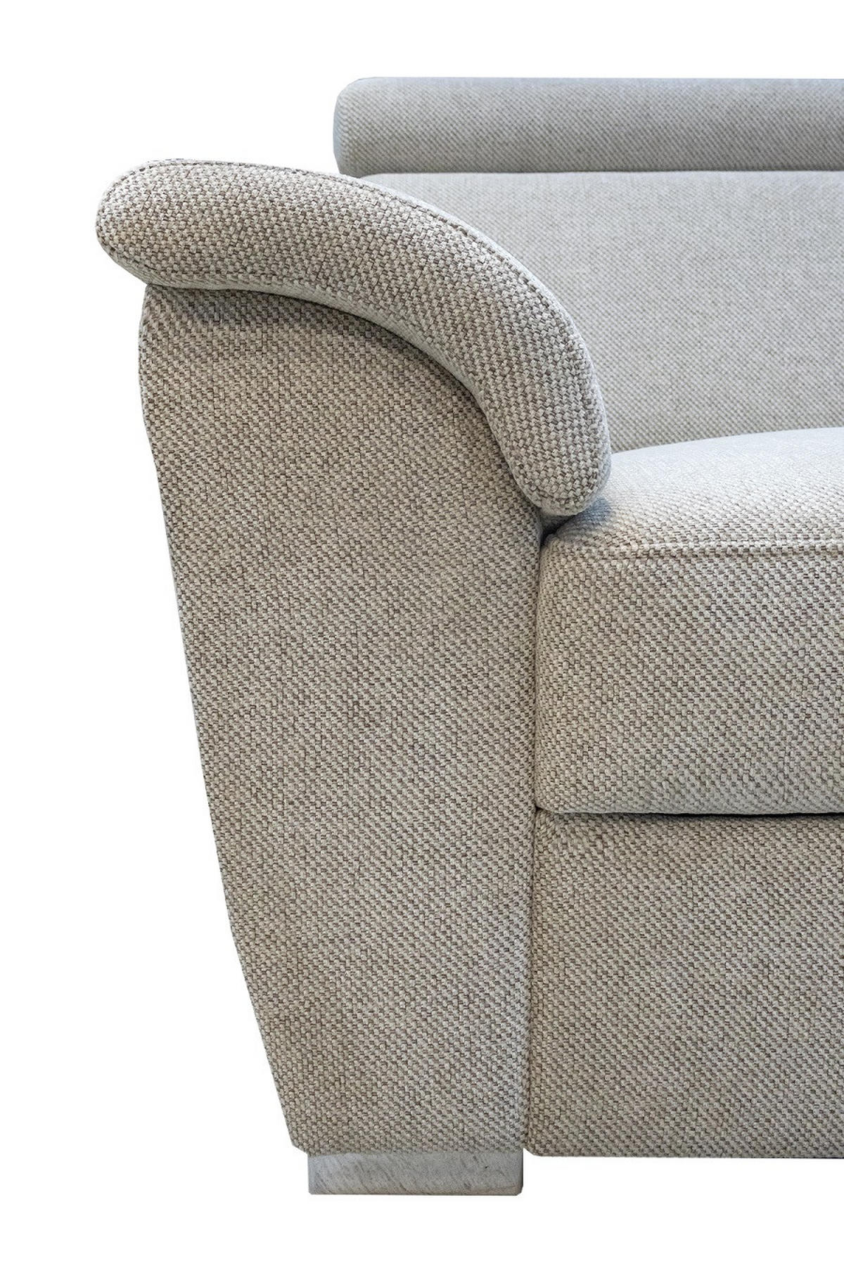 ÜLŐGARNITÚRA textil bézs  - bézs/krómszínű, Basics, műanyag/textil (166/83/100cm) - Andante