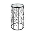 BEISTELLTISCH in Metall, Glas  - Schwarz, Basics, Glas/Metall (38,5/61cm) - Ambia Home