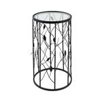 BEISTELLTISCH in Metall, Glas  - Schwarz, Basics, Glas/Metall (38,5/61cm) - Ambia Home