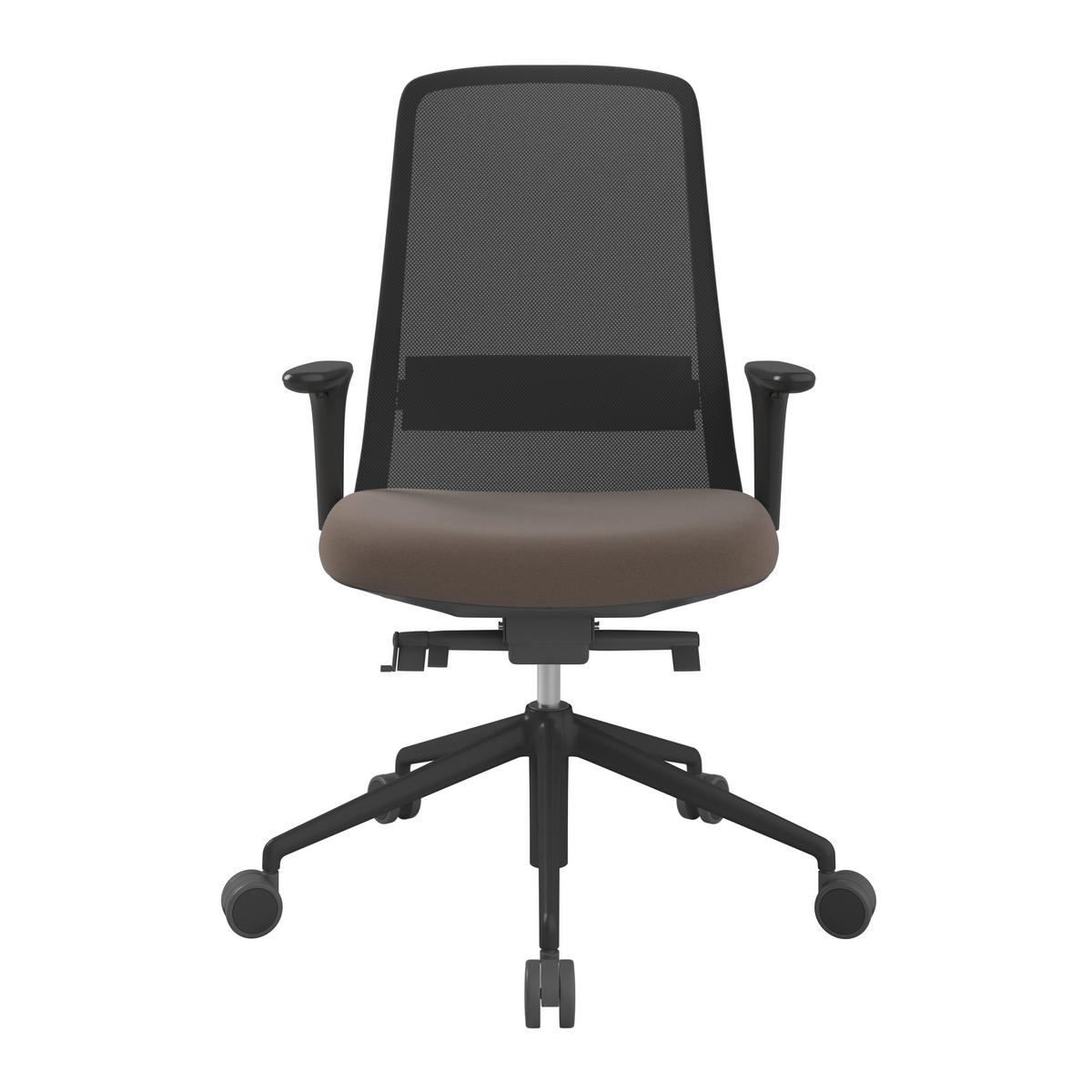 DREHSTUHL Schwarz, Dunkelbraun  - Dunkelbraun/Schwarz, MODERN, Kunststoff/Textil (70/103-115/70cm)