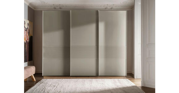 SCHWEBETÜRENSCHRANK  in Grau  - Grau, Design, Holzwerkstoff/Metall (250/236/67cm) - Novel