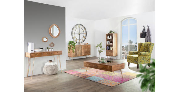 KOMMODE in 105/88/43 cm - Goldfarben/Naturfarben, Design, Holz/Metall (105/88/43cm) - Landscape