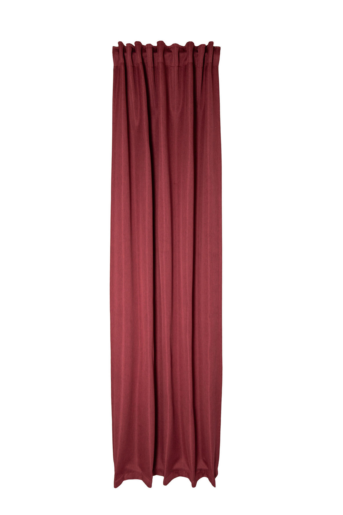WÄRMESCHUTZVORHANG MILTON Verdunkelung 140/245 cm   - Bordeaux, Basics, Textil (140/245cm)