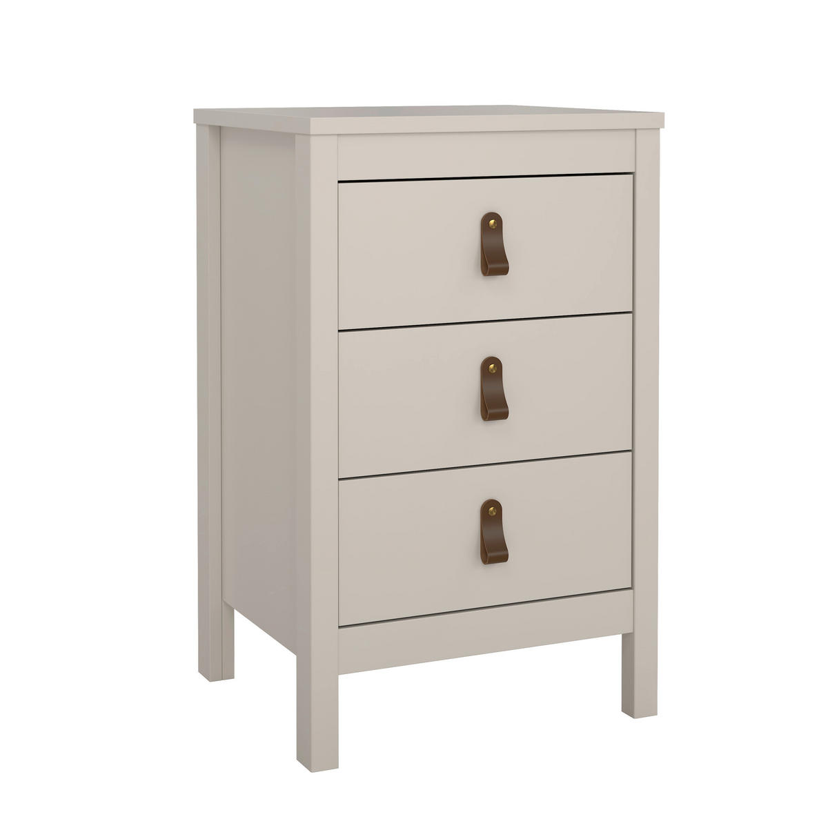 NACHTSCHRANK 43,8/70,1/38,4 cm Douglasie, Fichte, Kiefer, Lärche, Tanne  - Kaschmir/Silberfarben, MODERN, Holz/Metall (43,8/70,1/38,4cm) - MID.YOU