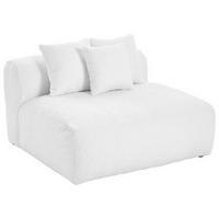 SOFAELEMENT in Flachgewebe, Teddystoff Weiss  - Weiss, Trend, Textil (85/70/122cm) - Livetastic
