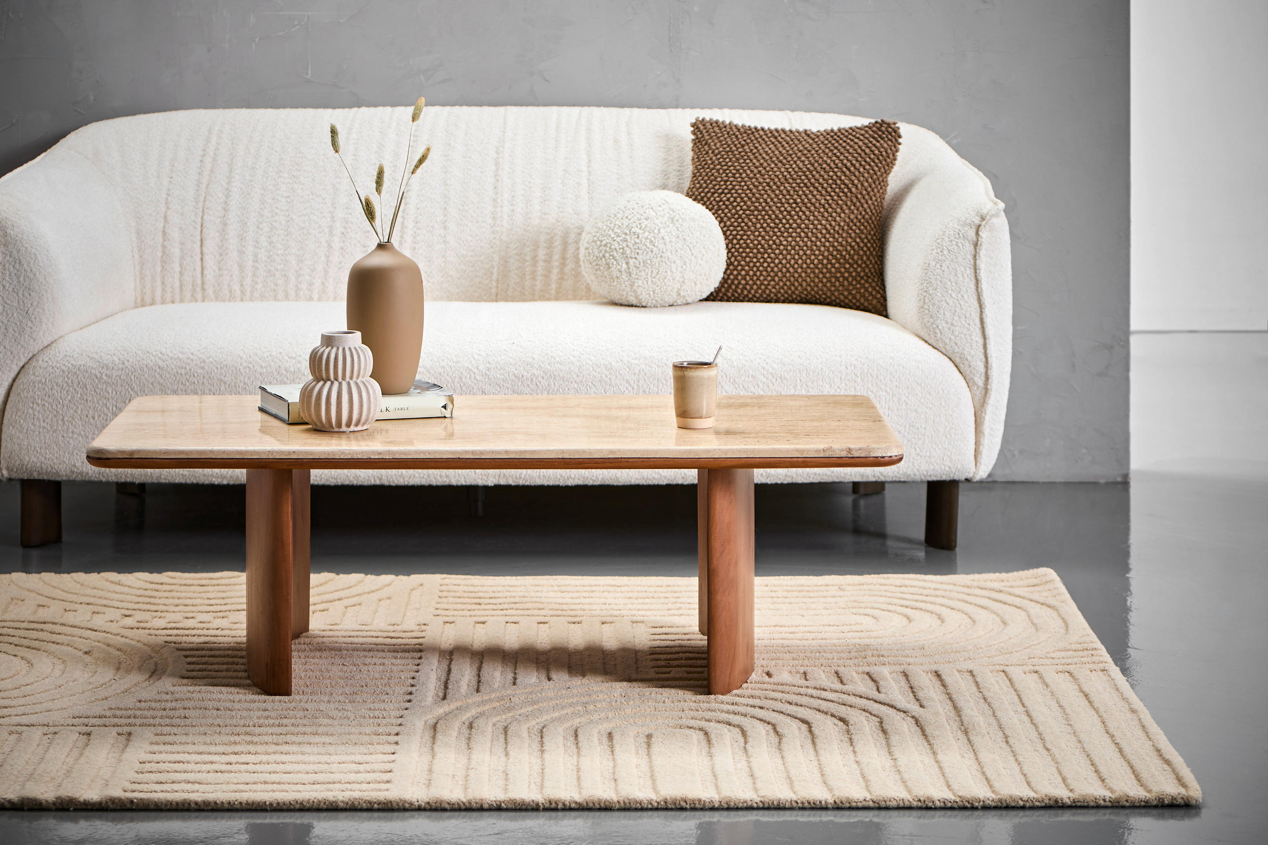 COUCHTISCH Akazie massiv rechteckig Walnussfarben  - Walnussfarben, Design, Holz/Stein (130/65/40cm) - Livetastic
