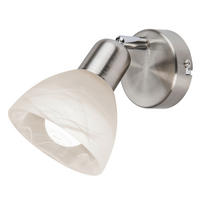 STRAHLER 11,5/10/17,5 cm   - Weiß/Nickelfarben, Basics, Glas/Metall (11,5/10/17,5cm) - Novel