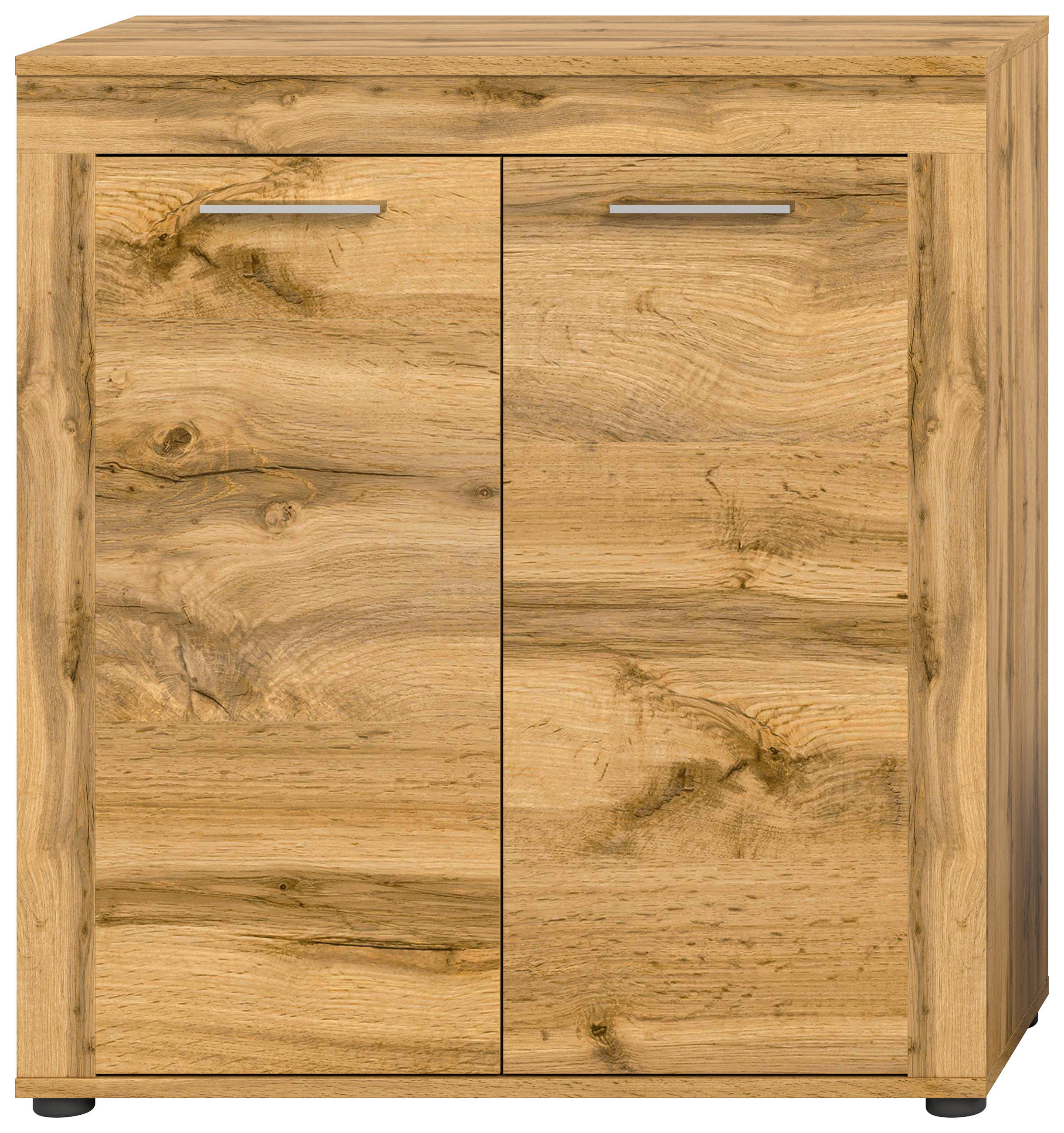 HIGHBOARD Jam  in 80/88/35 cm  - Silberfarben/Eiche Wotan, Design, Holzwerkstoff/Kunststoff (80/88/35cm) - MID.YOU