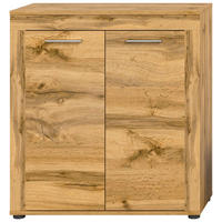 HIGHBOARD Jam  in 80/88/35 cm  - Eiche Wotan/Silberfarben, Design, Holzwerkstoff/Kunststoff (80/88/35cm) - MID.YOU