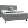 BOXSPRINGBETT 180/200 cm  in Grau  - Schwarz/Grau, Konventionell, Holz/Textil (180/200cm) - Voleo