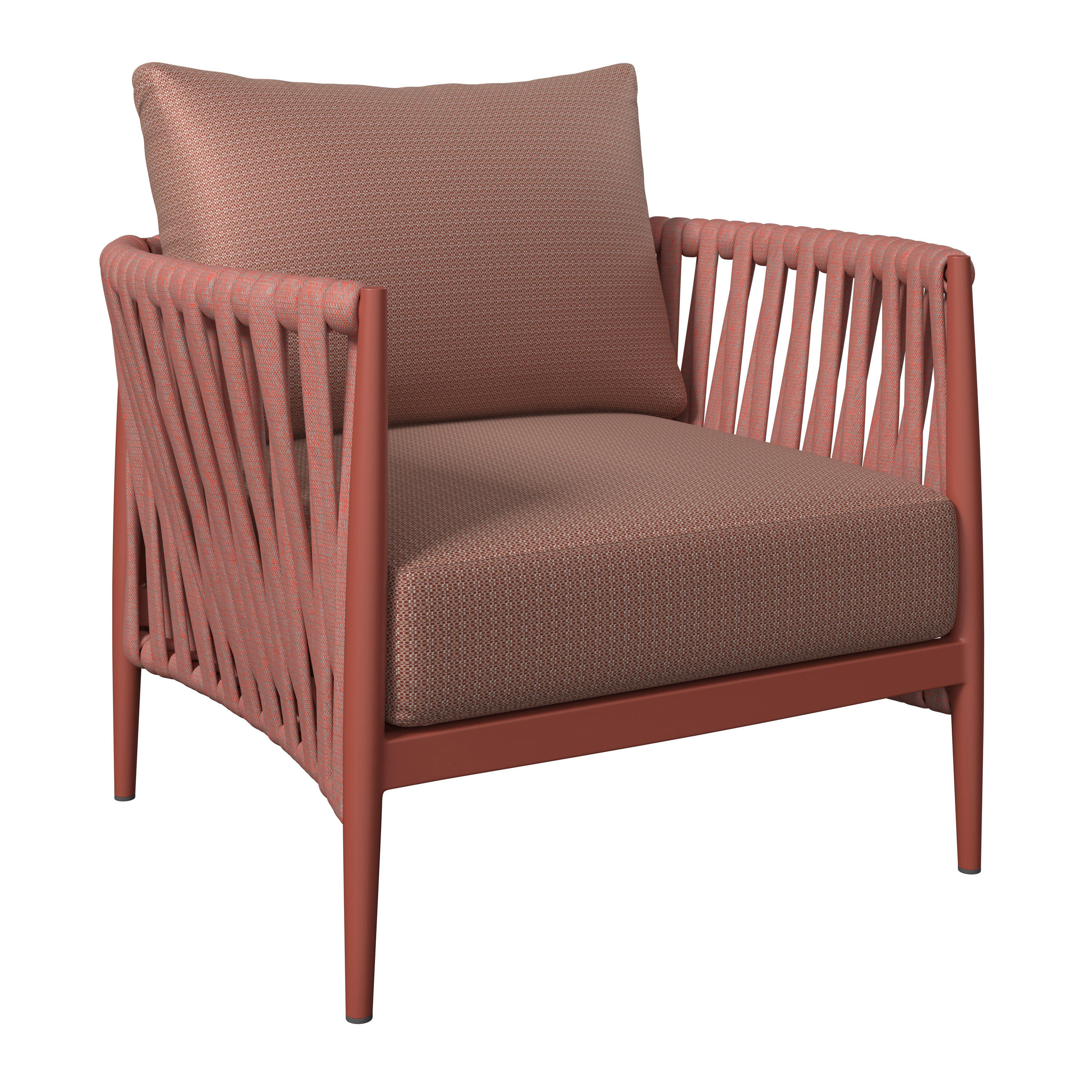 LOUNGESESSEL Rot Aluminium  - Rot, Design, Textil/Metall (91/68/81cm) - Amatio