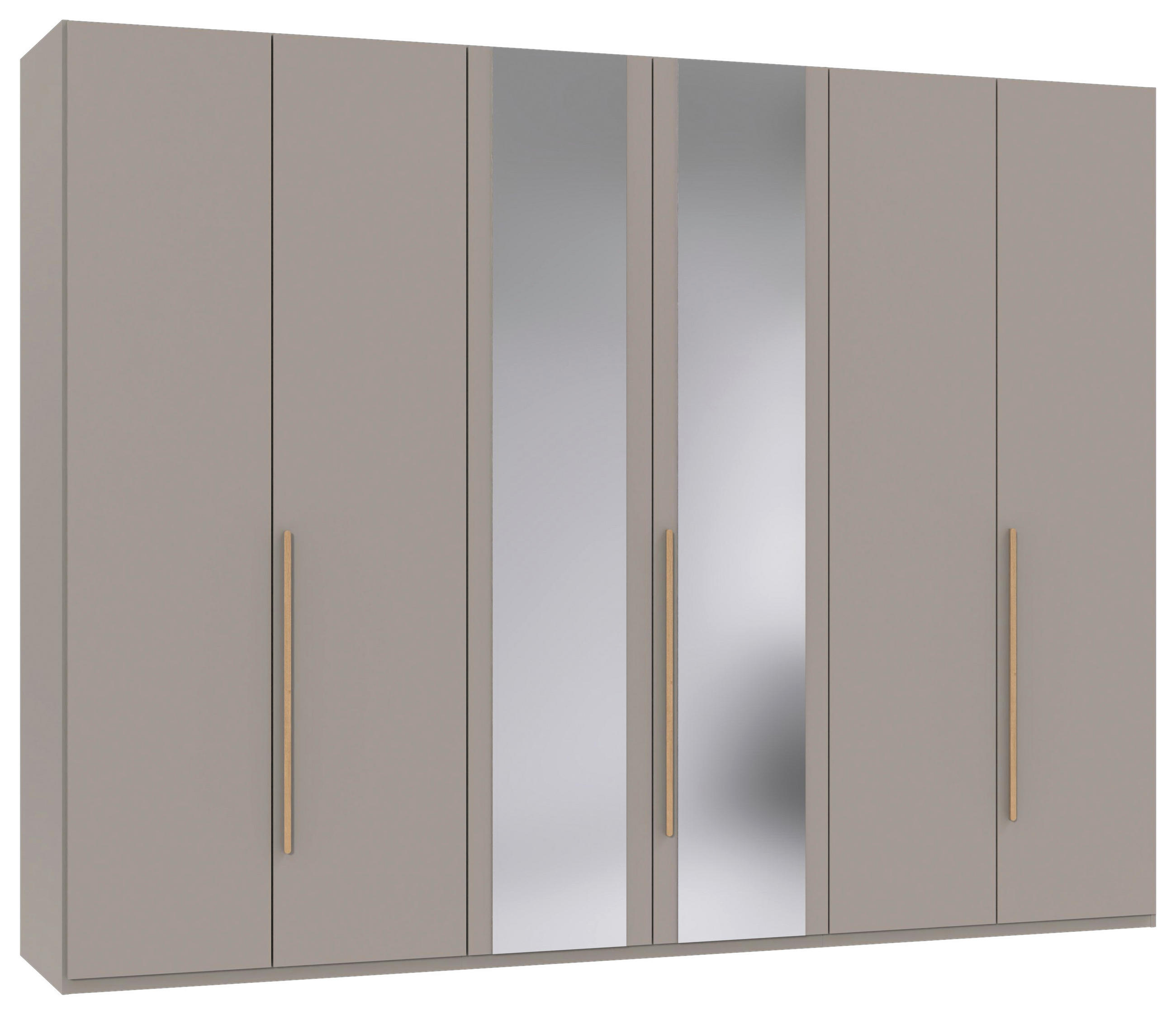 DREHTÜRENSCHRANK Eiche Artisan, Sahara 6  - Eiche Artisan/Sahara, MODERN, Glas/Holzwerkstoff (270/208/58cm) - Chameo