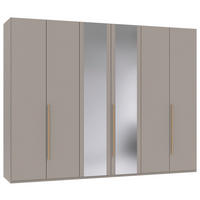 DREHTÜRENSCHRANK Sahara, Eiche Artisan 6 Tür(en)  - Eiche Artisan/Sahara, MODERN, Glas/Holzwerkstoff (270/208/58cm) - Chameo