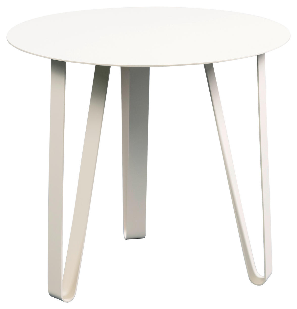KONFERENČNÍ STOLEK, krémová, kov, 50/50/45 cm - krémová, Design, kov (50/50/45cm) - Xora