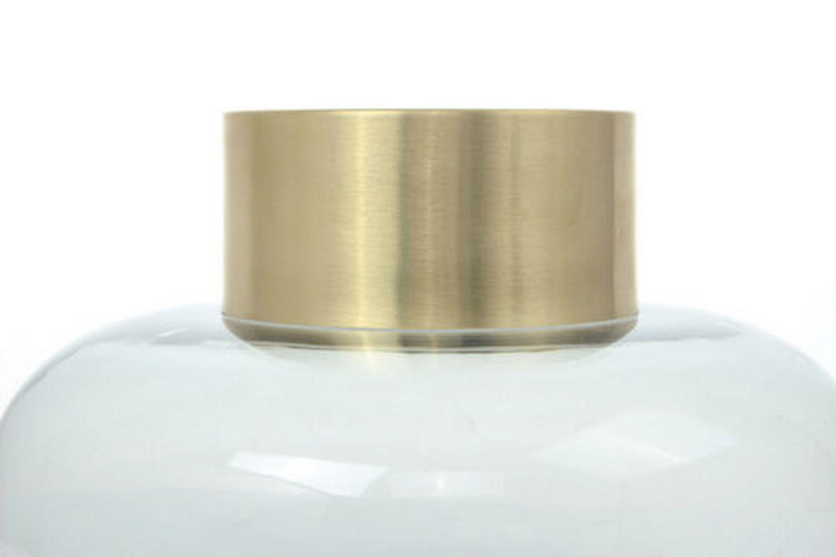 VASE  - Goldfarben/Grau, Design, Glas (23,5/19/23,5cm) - Kayoom