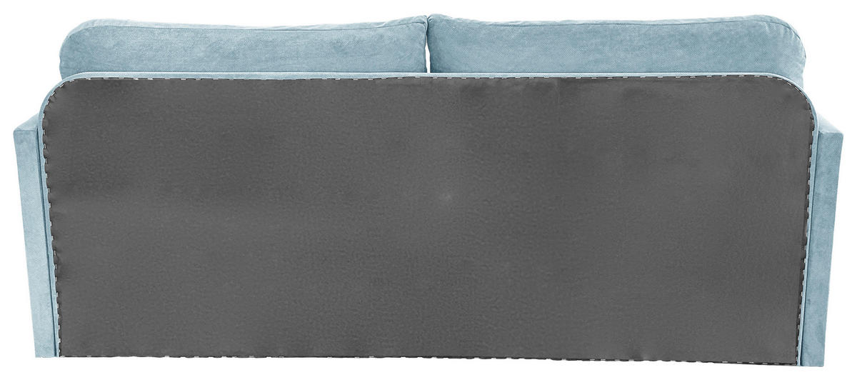 SCHLAFSOFA  mit Liegefunktion Flachgewebe Hellblau  - Schwarz/Hellblau, Design, Kunststoff/Textil (203/77/86cm) - MID.YOU