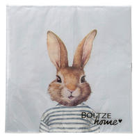 SERVIETTE   17/17/3 cm  - Hellbraun/Hellblau, Basics, Papier (17/17/3cm)