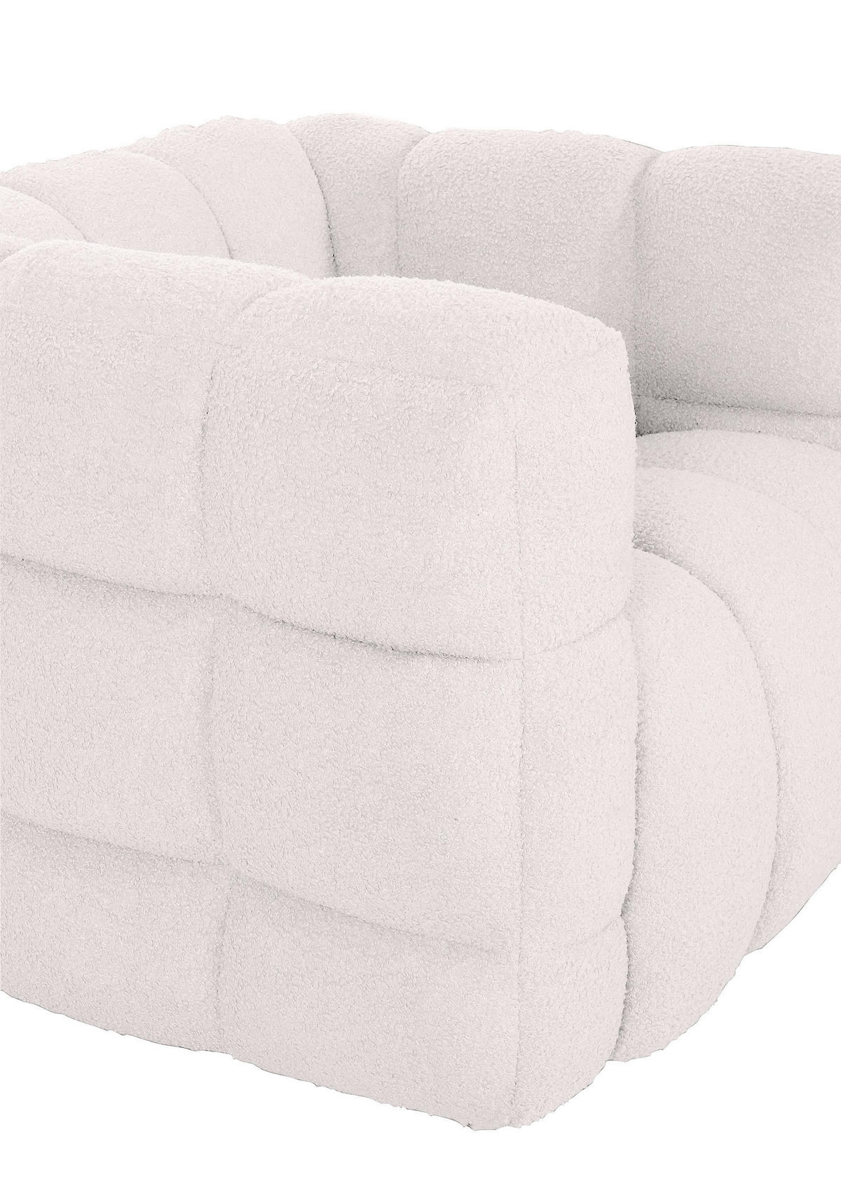 SESSEL in Flachgewebe Weiß  - Schwarz/Weiß, KONVENTIONELL, Textil/Metall (97/71/87cm) - Carryhome
