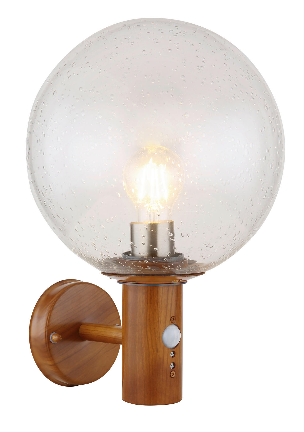 AUSSENWANDLEUCHTE - Klar/Braun, Basics, Glas/Metall (25/37cm) - Globo