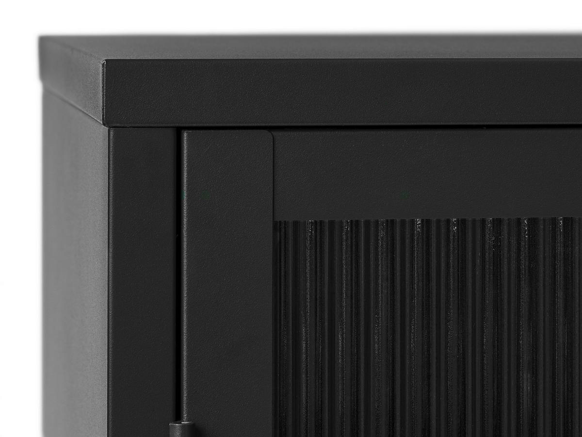 SIDEBOARD svart, guldfärgad  132/85/40 cm  - svart/guldfärgad, Design, metall/glas (132/85/40cm) - Lomoco