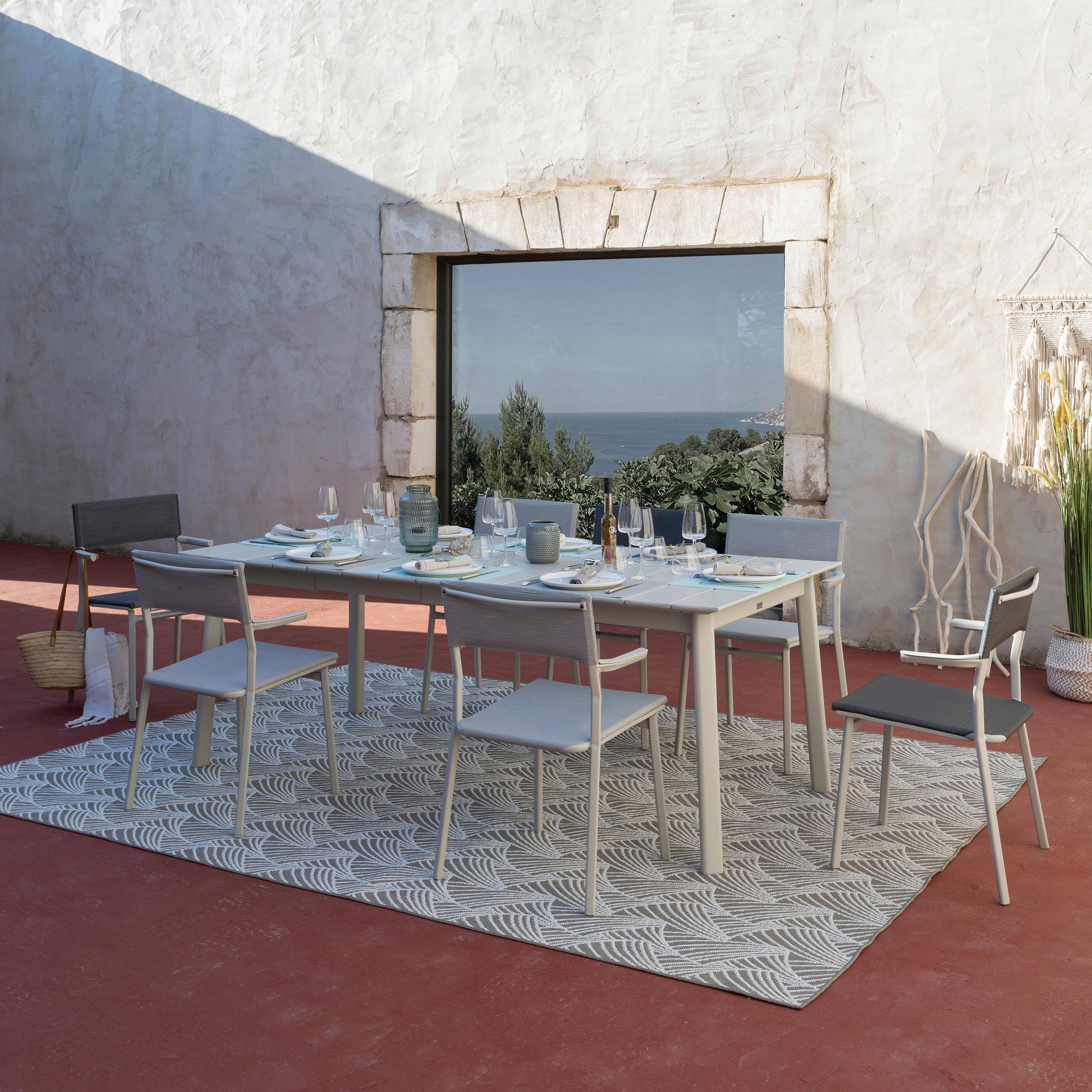 OUTDOORTEPPICH 240/320 cm Grau, Beige  - Beige/Grau, Basics, Kunststoff (240/320cm) - Lafuma Mobilier