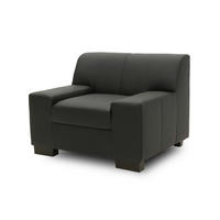 SESSEL Lederlook Schwarz    - Wengefarben/Schwarz, Design, Holz/Textil (101/74/85cm) - MID.YOU