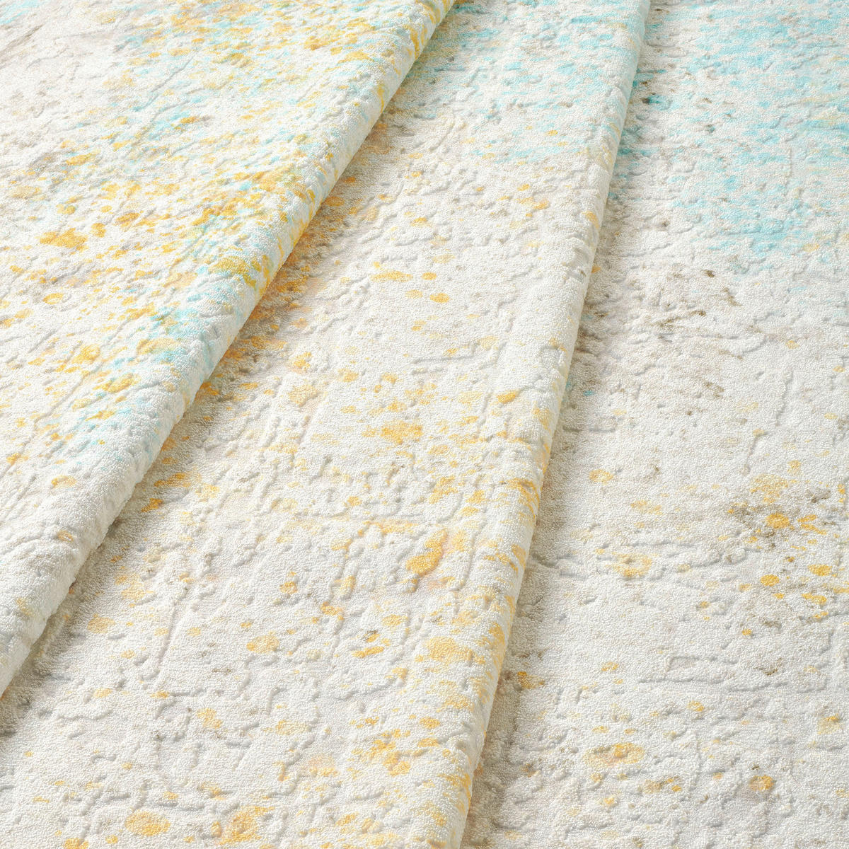 VINTAGE-TEPPICH 200/290 cm ONDEA FIORALYS Türkis, Hellgelb, Greige  - Türkis/Greige, Design, Kunststoff/Textil (200/290cm) - Lindorug