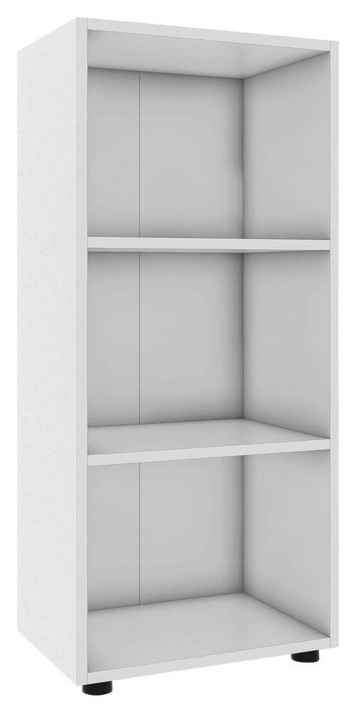REGAL 49/108/32 cm Weiss - Weiss/Schwarz, Modern, Holzwerkstoff/Kunststoff (49/108/32cm) - MID.YOU