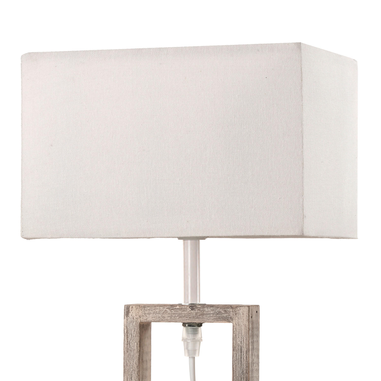 TISCHLEUCHTE 22/15,5/40 cm   - Grau, Design, Holz/Textil (22/15,5/40cm)