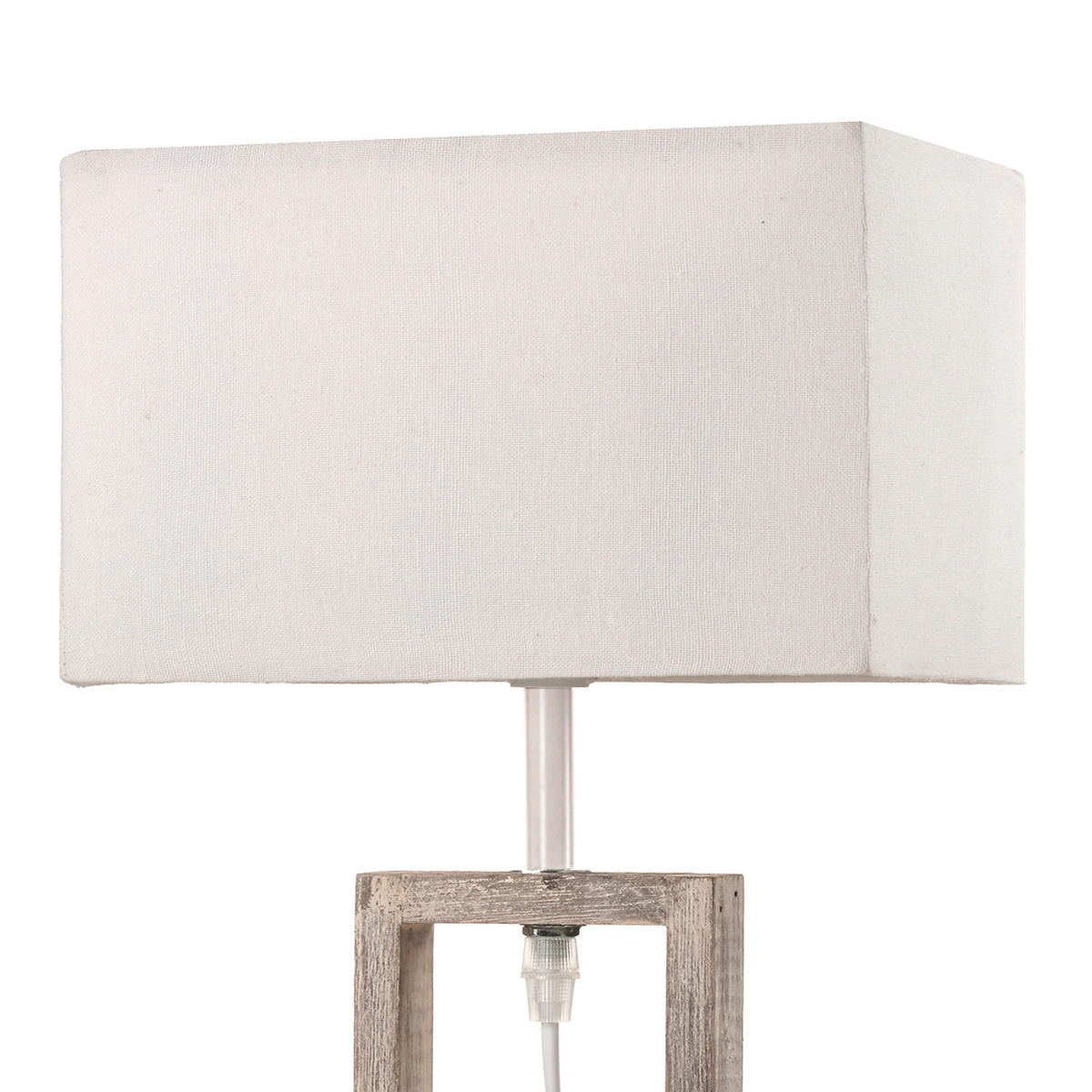TISCHLEUCHTE 22/15,5/40 cm   - Grau, Design, Holz/Textil (22/15,5/40cm)
