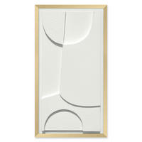 ORIGINALBILD Abstraktes 30/55 cm  - Goldfarben/Weiß, Trend, Holzwerkstoff/Kunststoff (30/55cm) - Monee