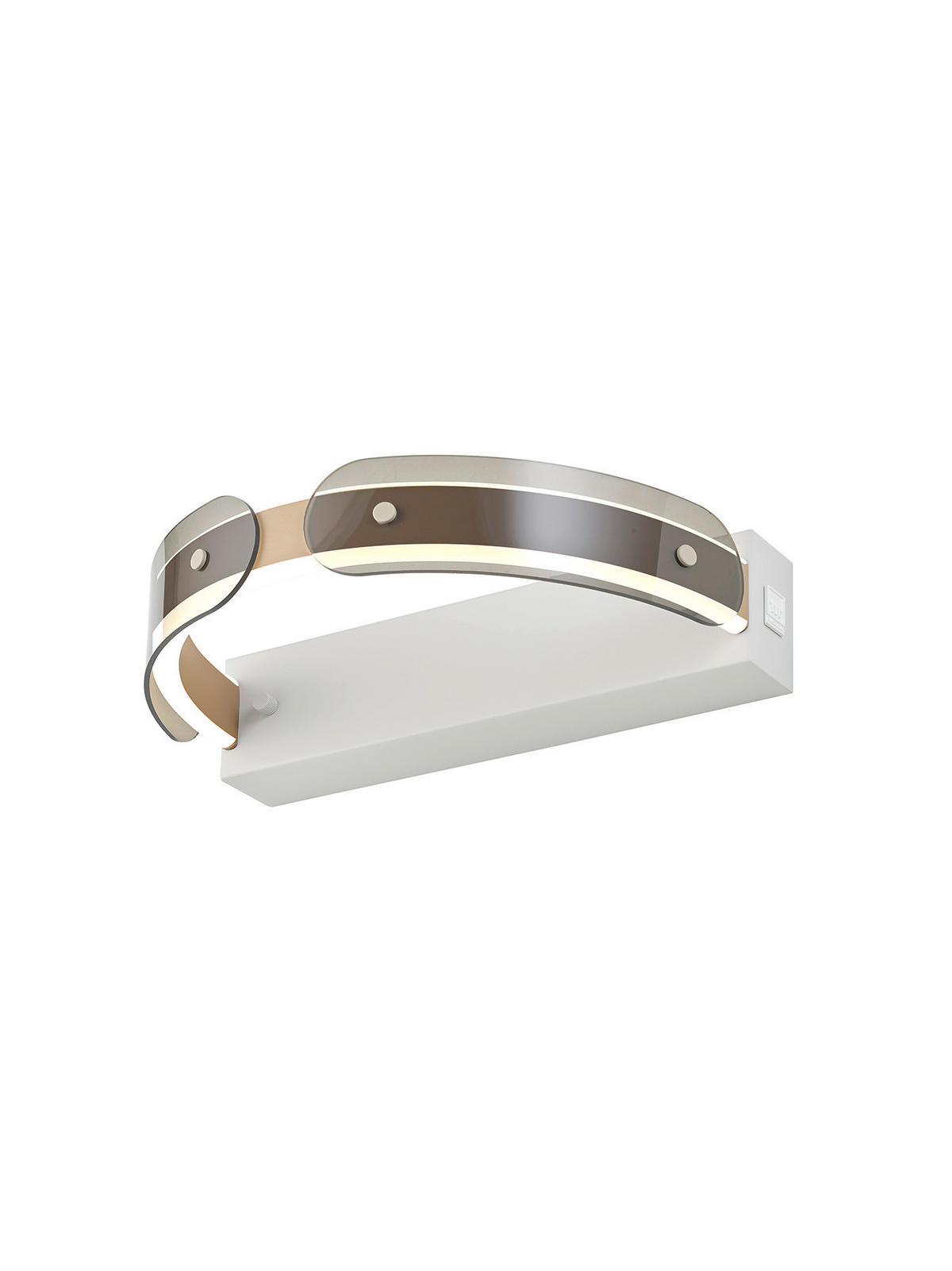 LED-WANDLEUCHTE Valeria 30,5/7/19,5 cm   - Orange/Grau, MODERN, Kunststoff/Metall (30,5/7/19,5cm) - Musterring