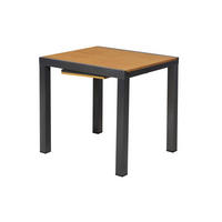 BALKONTISCH Metall, Kunststoff Graphitfarben, Naturfarben  - Graphitfarben/Naturfarben, KONVENTIONELL, Kunststoff/Metall (80-120/70/75cm) - Gardenson