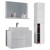 BADEZIMMER 4-teilig  - Weiss, Modern, Glas/Keramik (94cm) - MID.YOU
