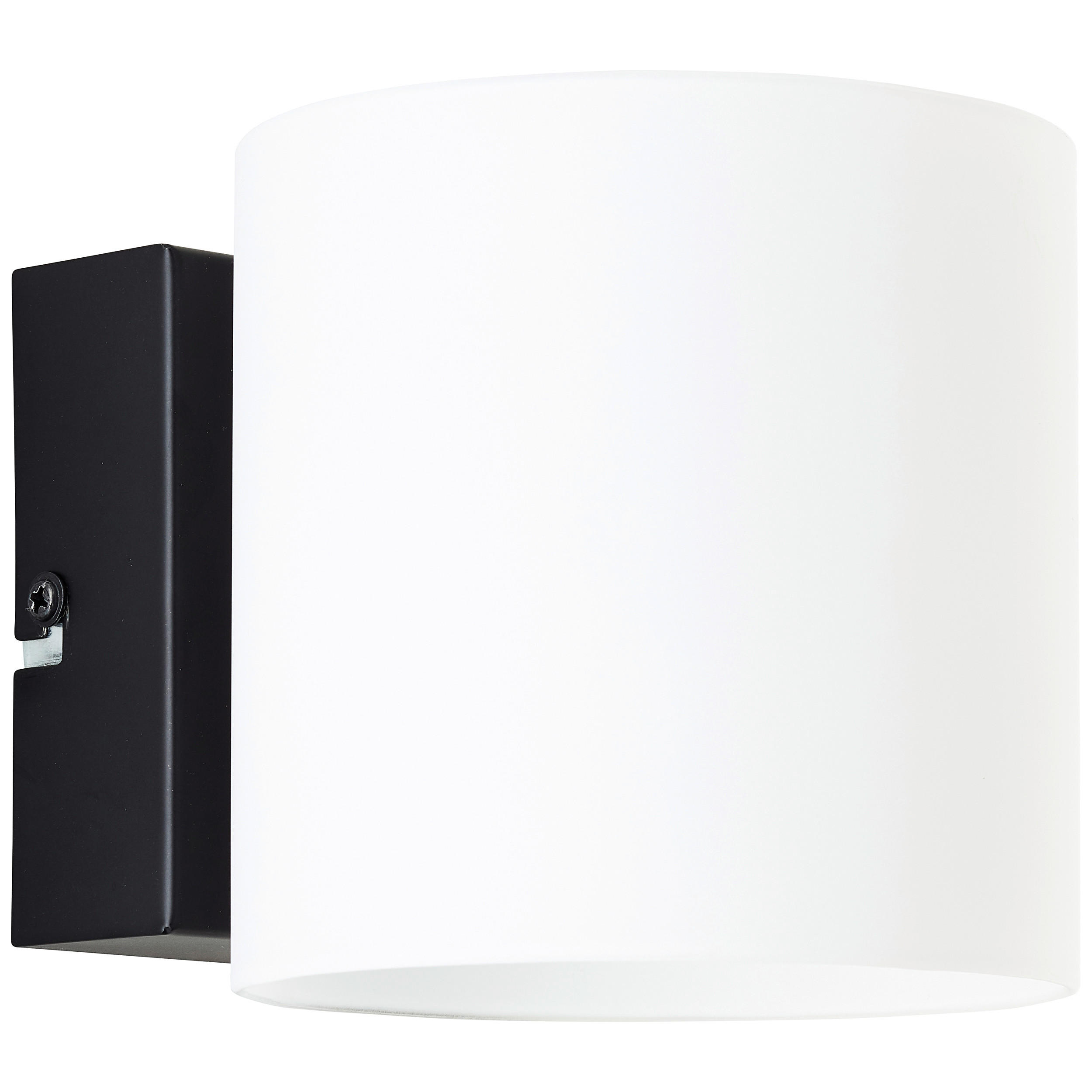 LED-WANDLEUCHTE 12/12/15 cm   - Schwarz/Weiß, KONVENTIONELL, Glas/Metall (12/12/15cm) - Brilliant