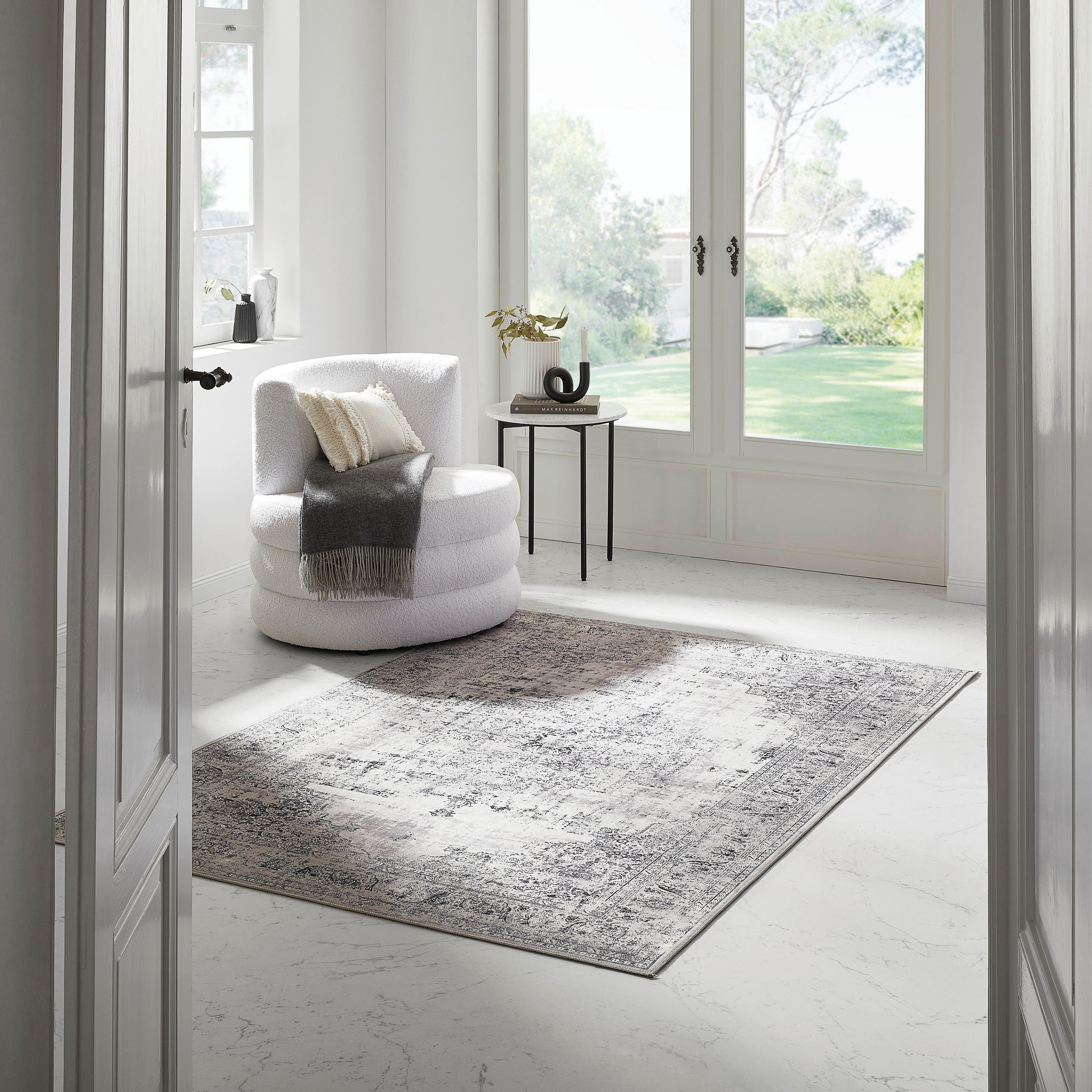 VINTAGE-TEPPICH 130/200 cm Grau  - Grau, Trend, Textil (130/200cm) - Novel