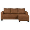 ECKSOFA Cognac Mikrofaser  - Cognac/Braun, Design, Holz/Textil (200/144cm) - MID.YOU
